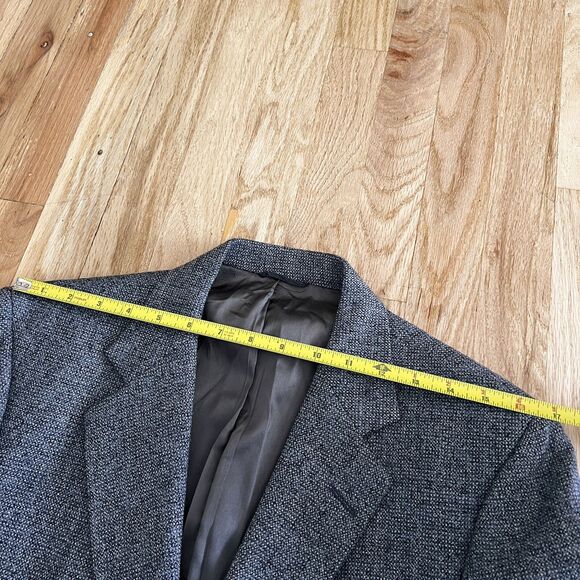 Vintage 80s mens‎ wool blazer blue classic retro 41 R sports coat jacket - Picture 7 of 9